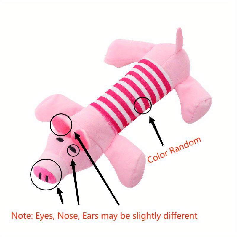 Pig Elephant Design Dog Toys Squeaky Dog Chew Durable Toys Interactive Pet Supplies For Aggressive Chewers