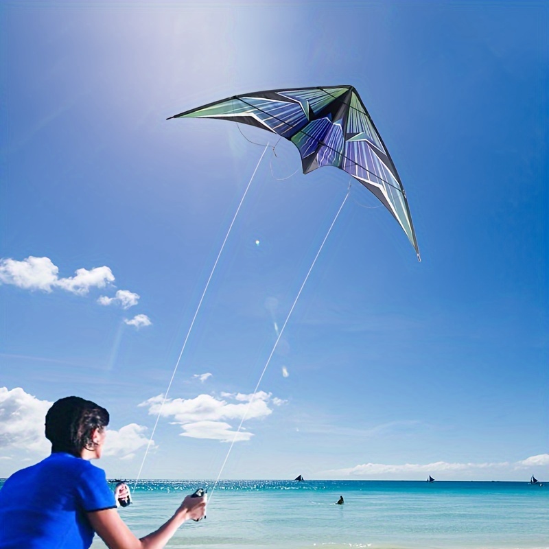 Adult Triangle Stunt Kite, Creative Double Line Kite With Flying Kite Line, Suitable For Beach Park Lawn Outdoor Sports