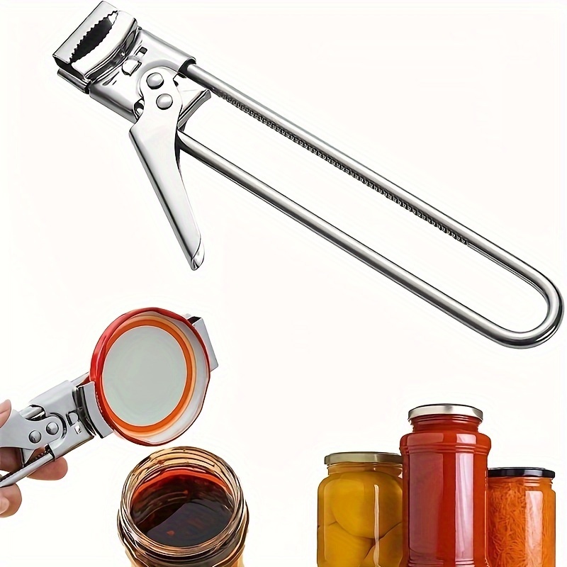 1pc, Adjustable Can Opener, Adjustable Multifunctional Stainless Steel Can Opener Lid Clip, Manual Can Opener Bottle Opener Kitchen Accessories