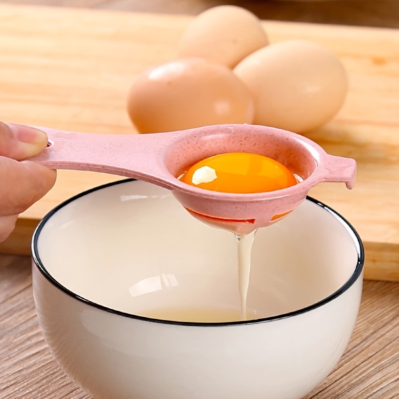 1 Pack Egg Strainer Egg White Separator One Pack Random Color Kitchen Baking Egg Yolk Protein Separator