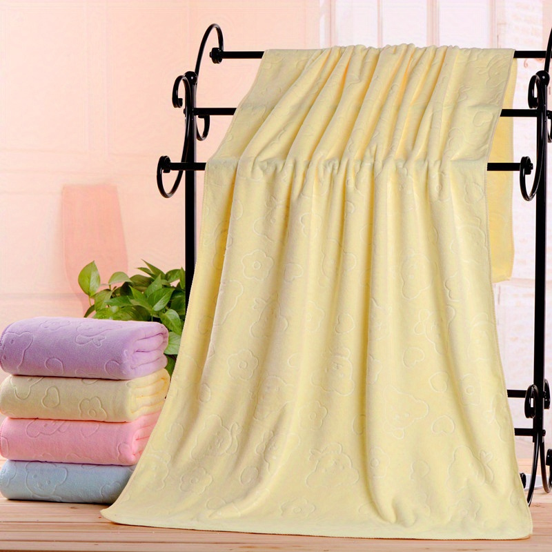 Ultra-Soft Microfiber Bath Towel - Thick, Absorbent & Quick-Dry for Beach or Home Use