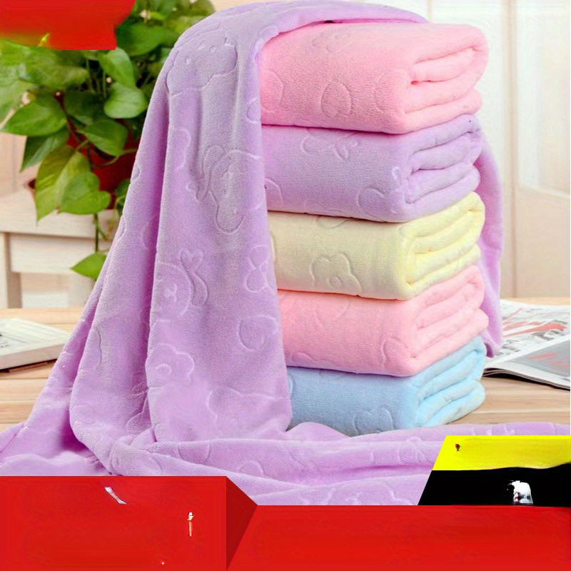 Ultra-Soft Microfiber Bath Towel - Thick, Absorbent & Quick-Dry for Beach or Home Use