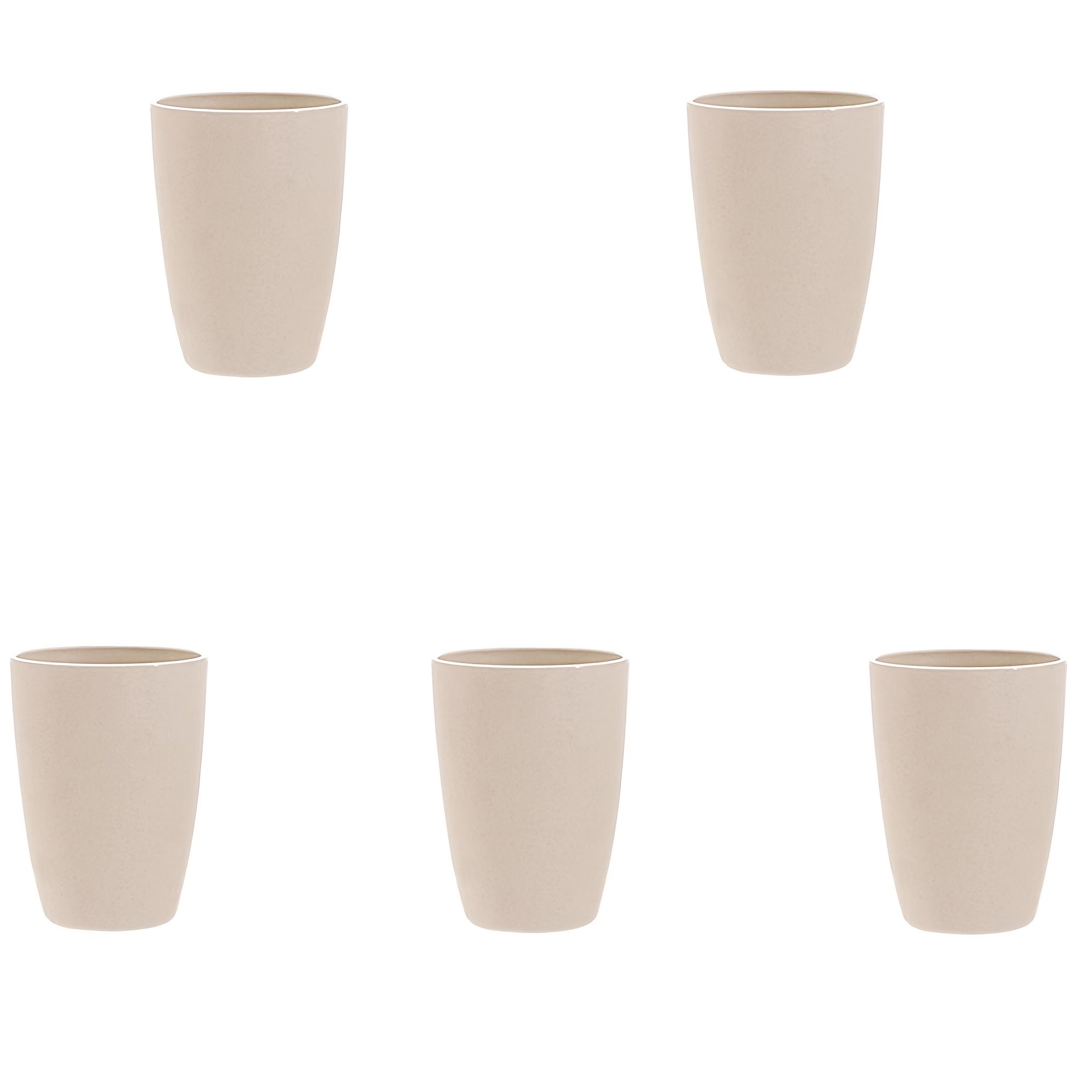 5pcs, Wheat Straw Unbreakable Cup (12 Oz), Reusable Drinking Cups, Dishwasher Safe Tumblers, BPA Free