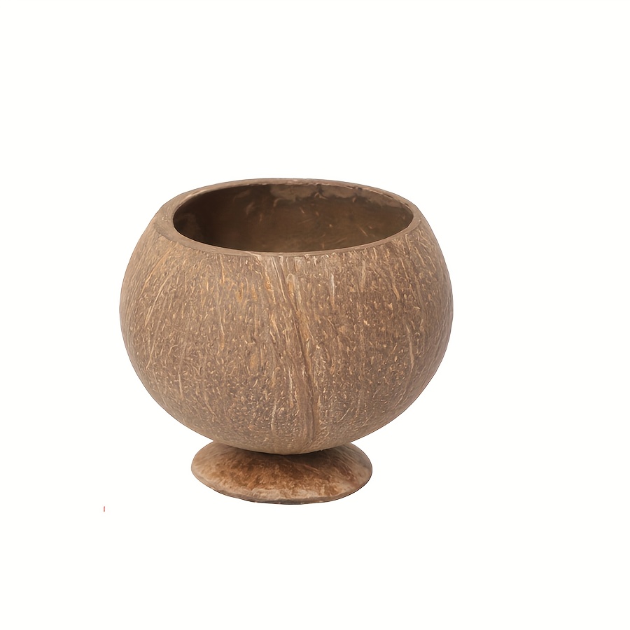 2pcs, Authentic Natural Texture Coconut Shell Cups - Durable, Reusable, and Unique Coconut Shape for Summer Gatherings, Hawaii Birthday Parties, Beach and Pool Parties, Perfect for Party Decor and Holiday Supplies