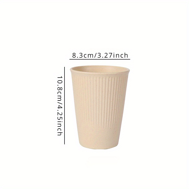 Set of 4 Reusable PP Plastic Drinking Cups - Durable Picnic Camping Cup Set for Outdoor Travel - Suitable for Coffee, Tea, Beer, Milk, Juice - Dishwasher & Microwave Safe