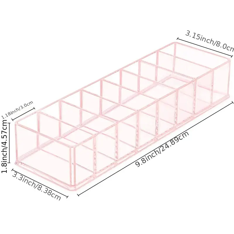 Clear Makeup Compact Organizer - Keep Your Vanity Tidy and Organized with Space for Eyeshadow, Lipstick, Bronzer, and More!