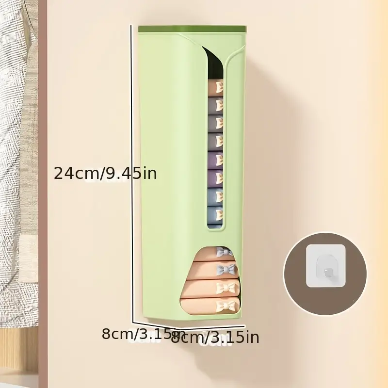 Space-Saving Wall-Mounted Underwear & Sock Organizer - No-Drill, Adhesive Storage Box For Home Wardrobe