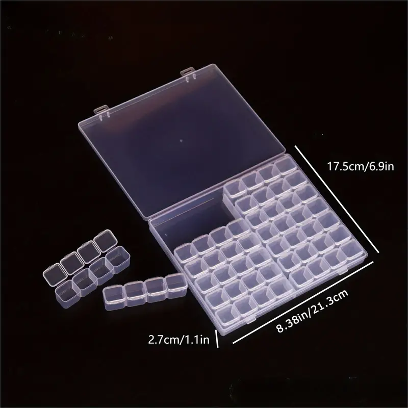 1pc Efficiently Store and Display Your Jewelry with our Transparent Organizer Box - 28 and 56 Compartments for Earrings and More