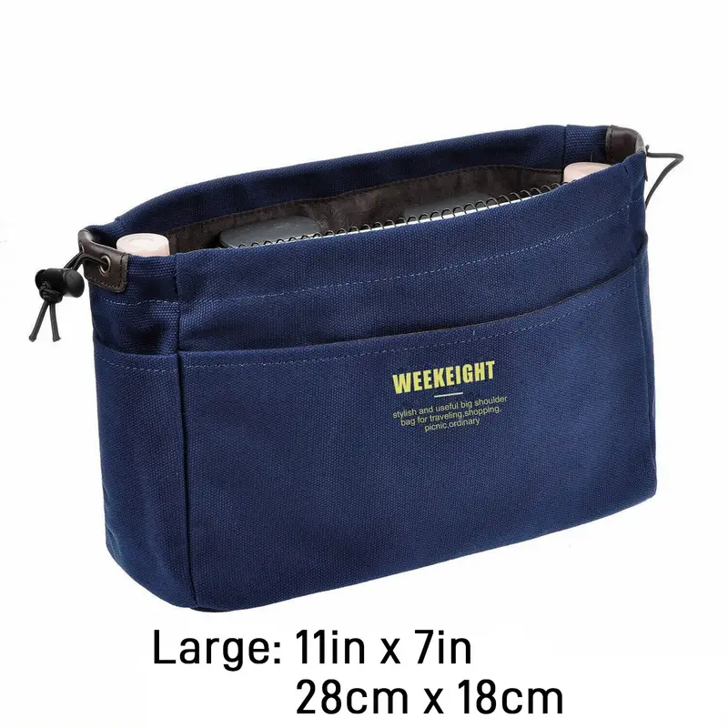 Versatile Drawstring Insert Pouch for Tote Shoulder Bag - Minimalist Storage Organizer with Multiple Compartments and Easy Access