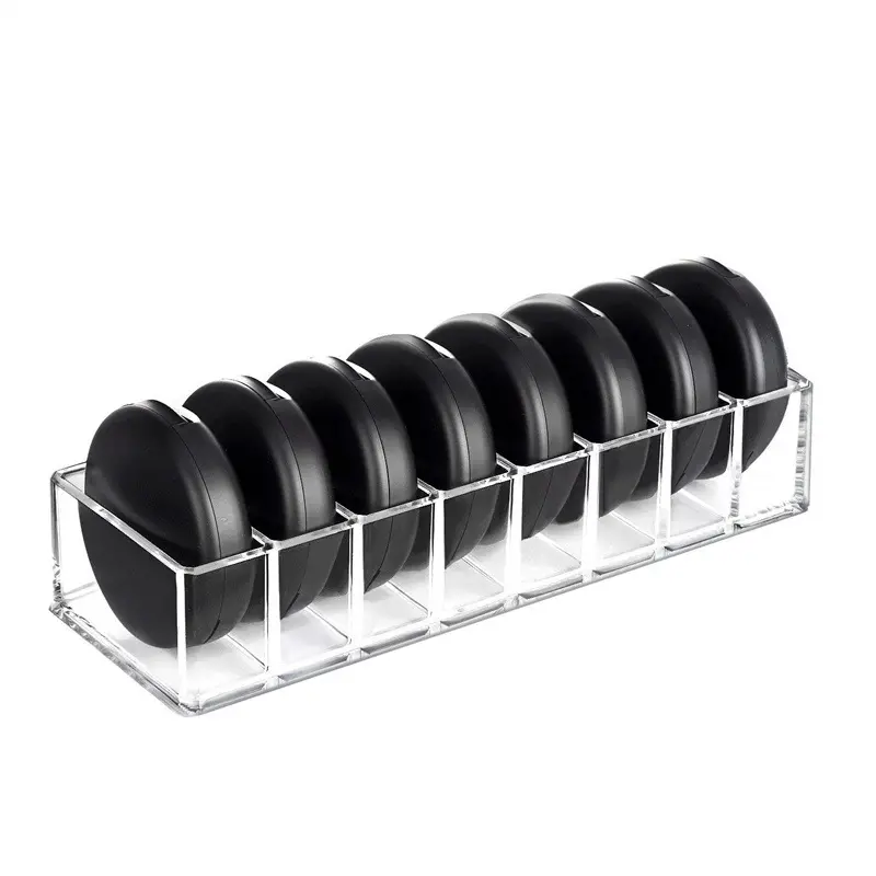 Clear Makeup Compact Organizer - Keep Your Vanity Tidy and Organized with Space for Eyeshadow, Lipstick, Bronzer, and More!