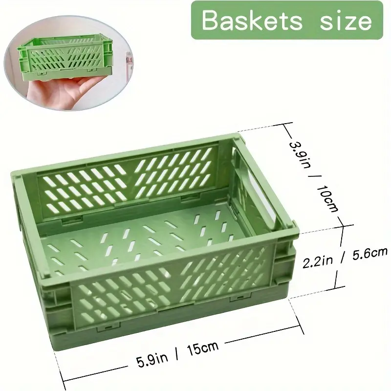 4-pack Durable Mini Plastic Baskets for Organizing - Ideal for Home, Kitchen, Classroom, and Office - Convenient Bathroom Storage -