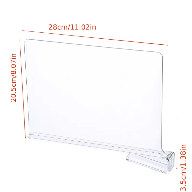 3pcs Clear Acrylic Shelf Dividers for Closet, Bedroom, and Office Organization - Maximize Space and Simplify Storage