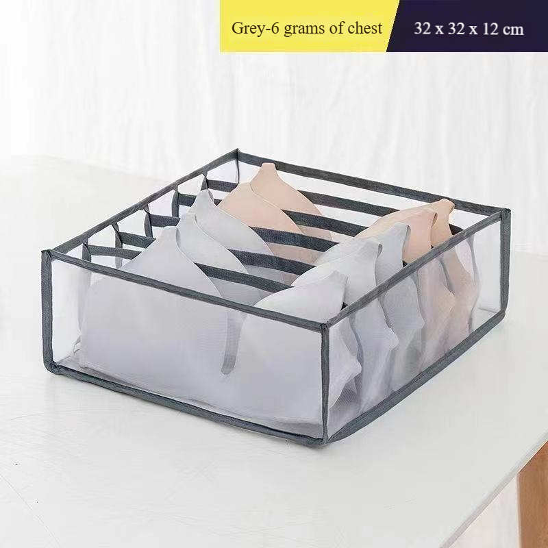 Household underwear organizer jeans organizer divider format storage grid dormitory socks organizer box mesh yarn